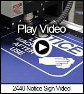 2448 Large Engraver Notice Clean Machine Sign Video.