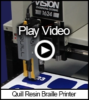 Making a Braille Sign with the 1624 Pro Engraver and Quill Resin Braille Printer Video.