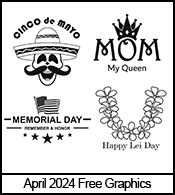 Free Engraving Clipart for March2024.