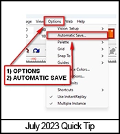 Quick Tip Turn On Or Off Automatic Save In Vision Engraving Software.