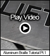 How to make an Aluminum ADA Braille Sign Tutorial part 1.