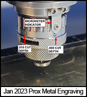 Quick Tip Setting Surface with Proximity Senosr for Deep Metal Engraving.