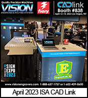 ISA Sign Expo 2023 Cad Link Booth.