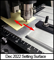 Quick Tip Setting Surface on the larger Vision engravers and CNC routers.