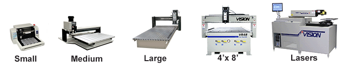 Small to large CNC Routing & Engraving Machines for custom signage.