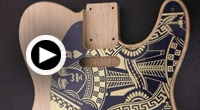 click to play Brass Pick-Guard Engraving video