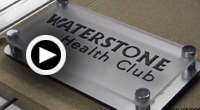 click to play Custom Water Stone Sign With Standoffs video