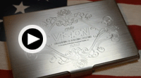 click to play metal plate engraved on Express Engraver video