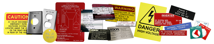 Examples of tags and plates made on a 
Vision Engraver.